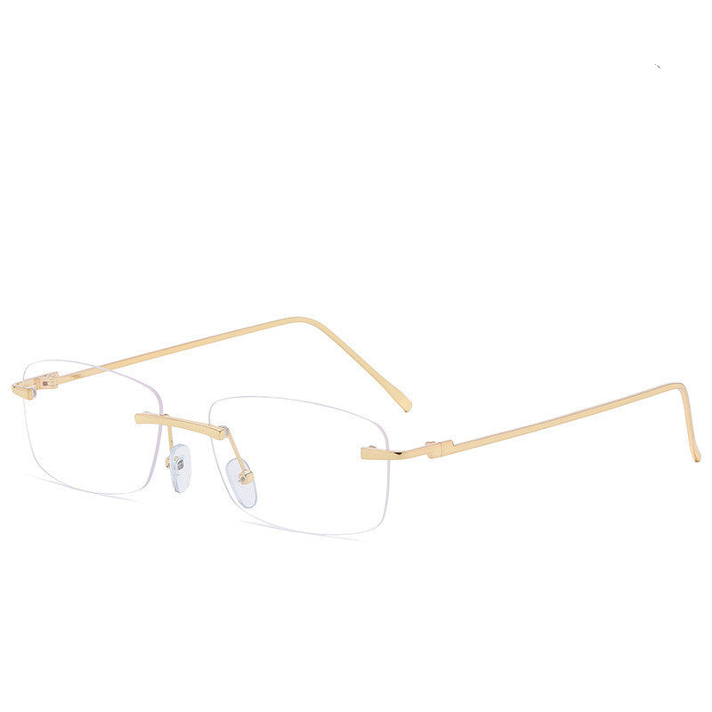 LoomTech™ Ocean Lens Rimless Sunglasses – UV400 Cut-Edge Metal Frame Fashion Eyewear