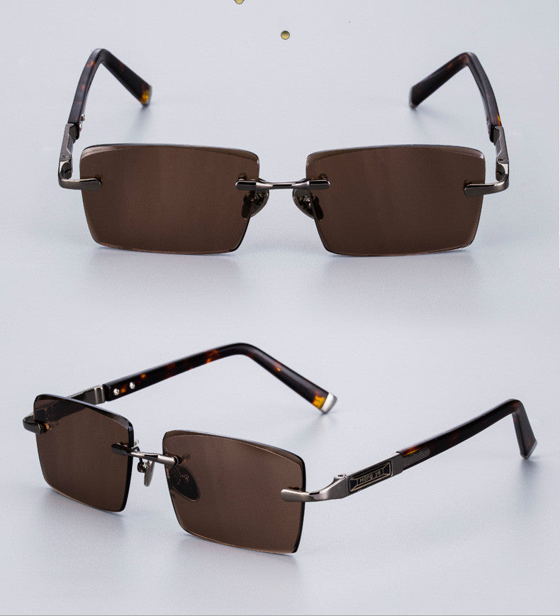 LoomTech™ Crystal Stone Sunglasses – Luxury Handcrafted Natural Crystal Lens Eyewear with Metal Frame