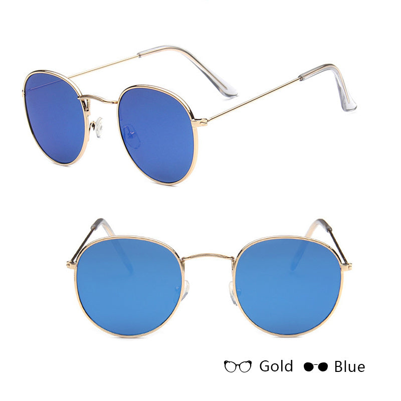 LoomTech™ Women’s Retro Round Sunglasses – Metal Frame UV-Protective Eyewear