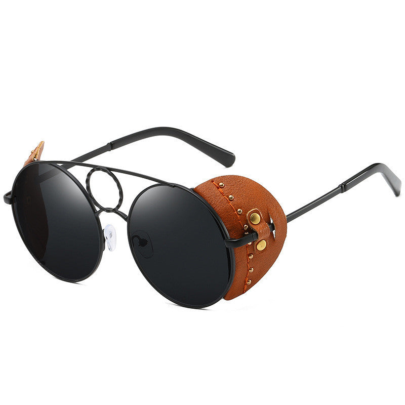 LoomTech™ Round Frame UV400 Sunglasses – Trendy European Metal Eyewear for Women