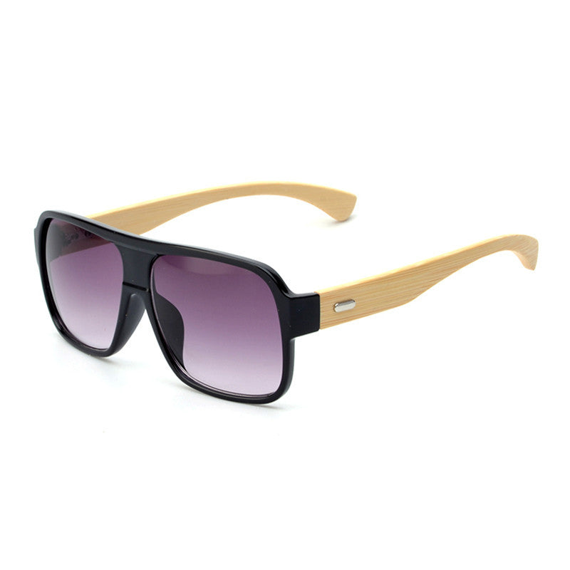 Loom & Soul Wooden Square Sunglasses – UV Protection Retro Eco-Friendly Shades for Men & Women