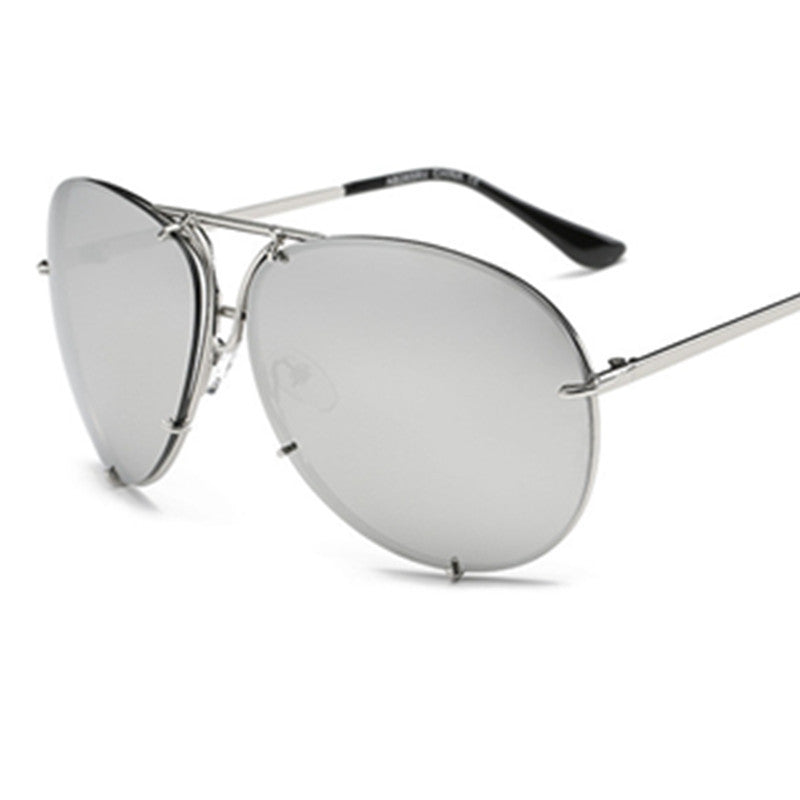 LoomTech™ Color Film Big-Frame Sunglasses – UV400 Fashion Metal Eyewear for Men & Women
