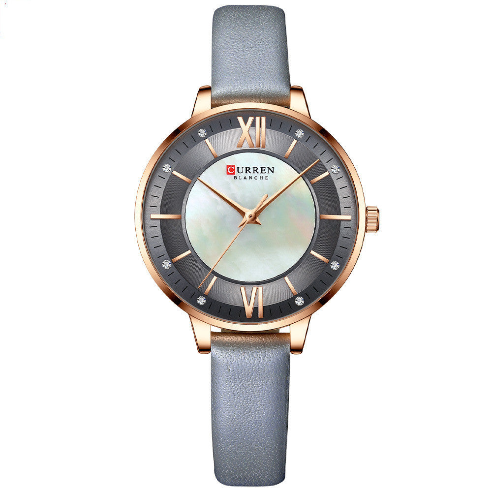 LoomTech RoseBelle™ — Women’s Casual Quartz Watch with Genuine Leather Strap & 10M Water Resistance