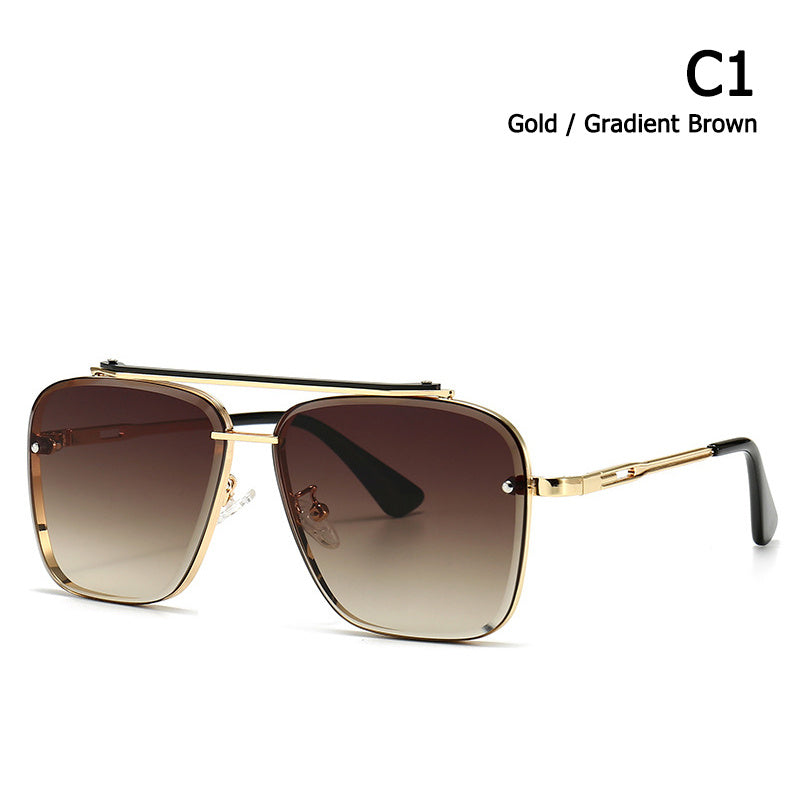 LoomTech™ Modern Retro Square Sunglasses – UV400 Street Style Oversized Eyewear for Men & Women