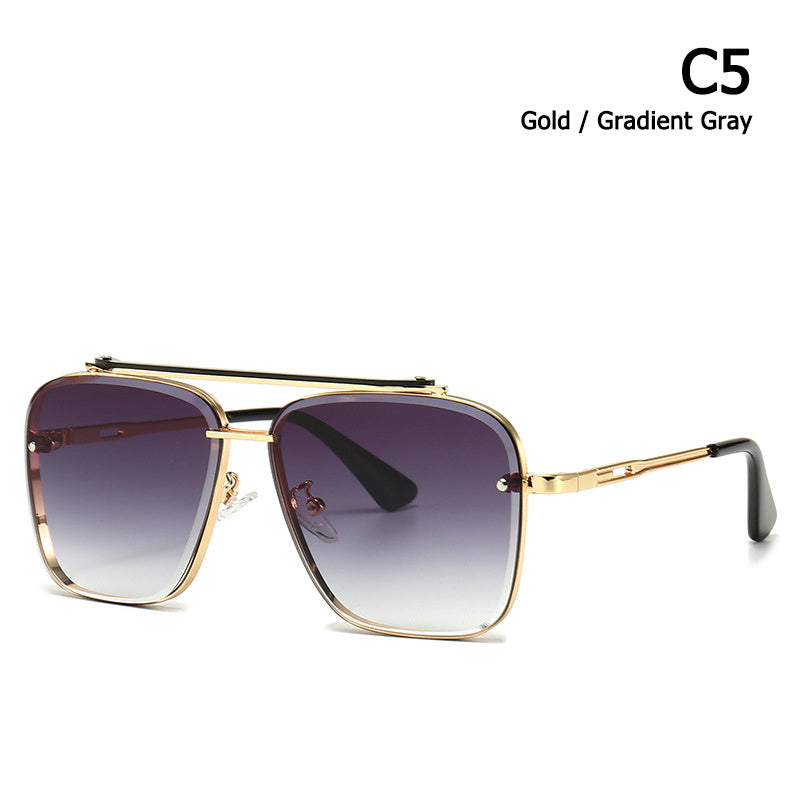 LoomTech™ Modern Retro Square Sunglasses – UV400 Street Style Oversized Eyewear for Men & Women