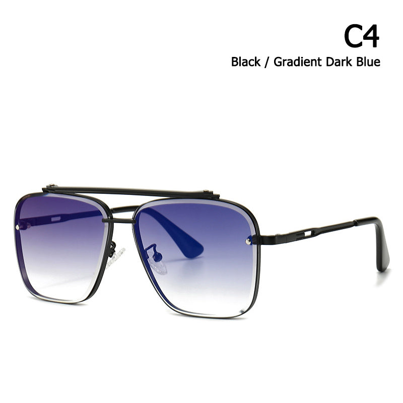 LoomTech™ Modern Retro Square Sunglasses – UV400 Street Style Oversized Eyewear for Men & Women