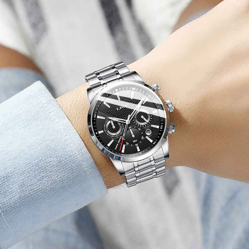 LoomTech TitanEdge™ — Men’s Fashion Sport Watch | Mechanical Precision, Mineral Glass Mirror & Lifetime Warranty
