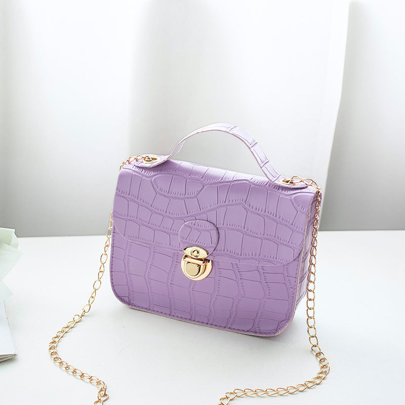 LoomTech™ Mini Croc-Pattern Crossbody Bag – Classic Chain Strap Shoulder Purse