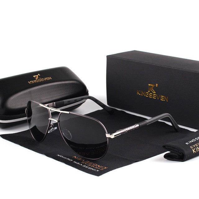 LoomTech™ Polarized Aluminum Alloy Sunglasses – Unisex UV400 Silicone Frame Shades for Men & Women