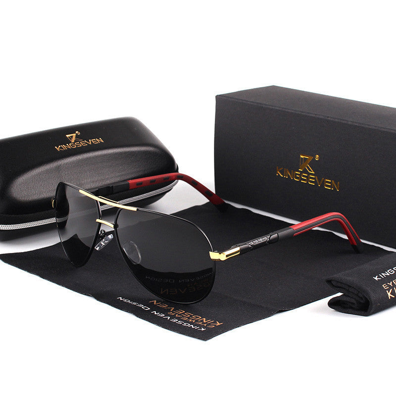 LoomTech™ Polarized Aluminum Alloy Sunglasses – Unisex UV400 Silicone Frame Shades for Men & Women