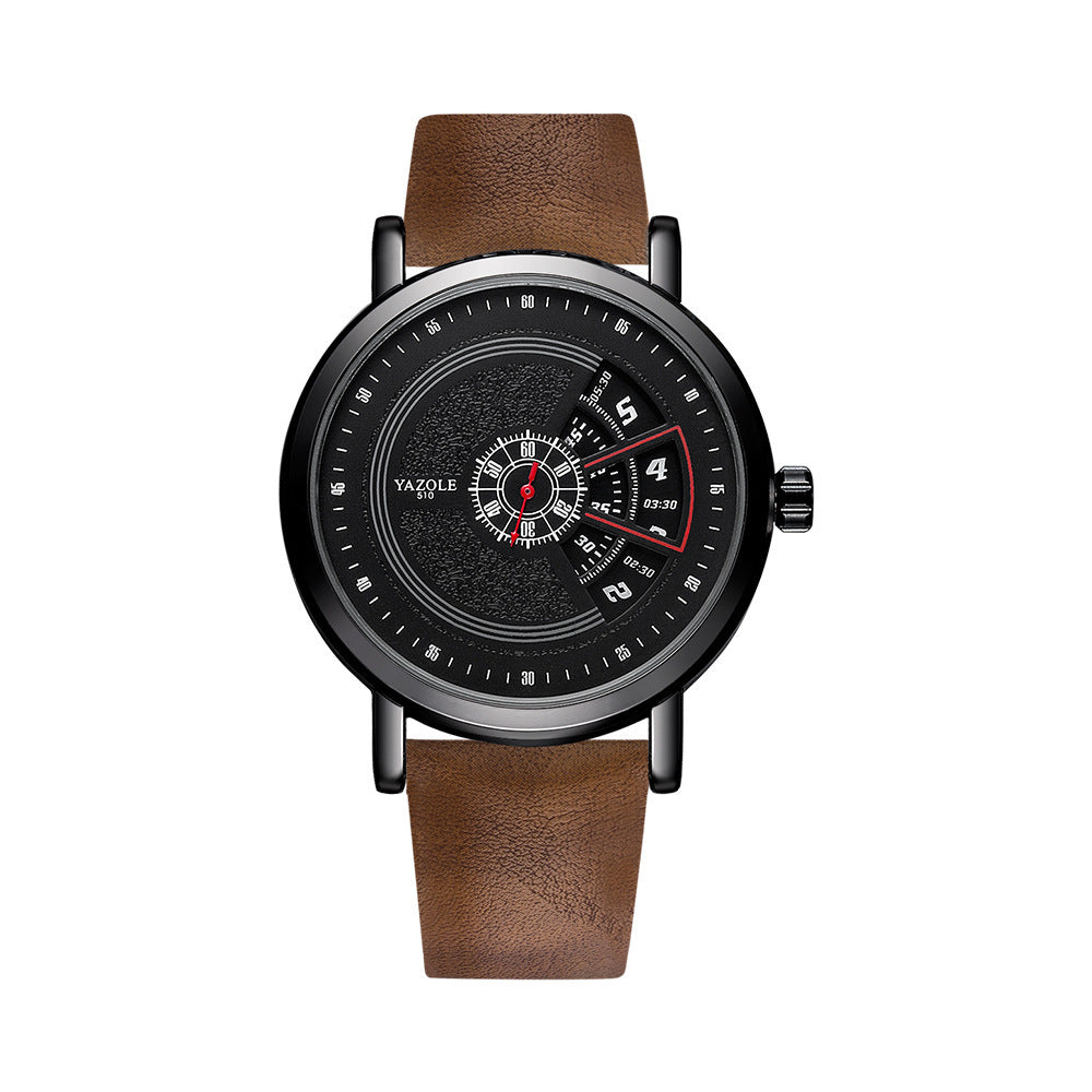 LoomTech AxisTime™ — Men’s Turntable Waterproof Quartz Watch with Metal Case & Mineral Glass Crystal (30M Water Resistant)