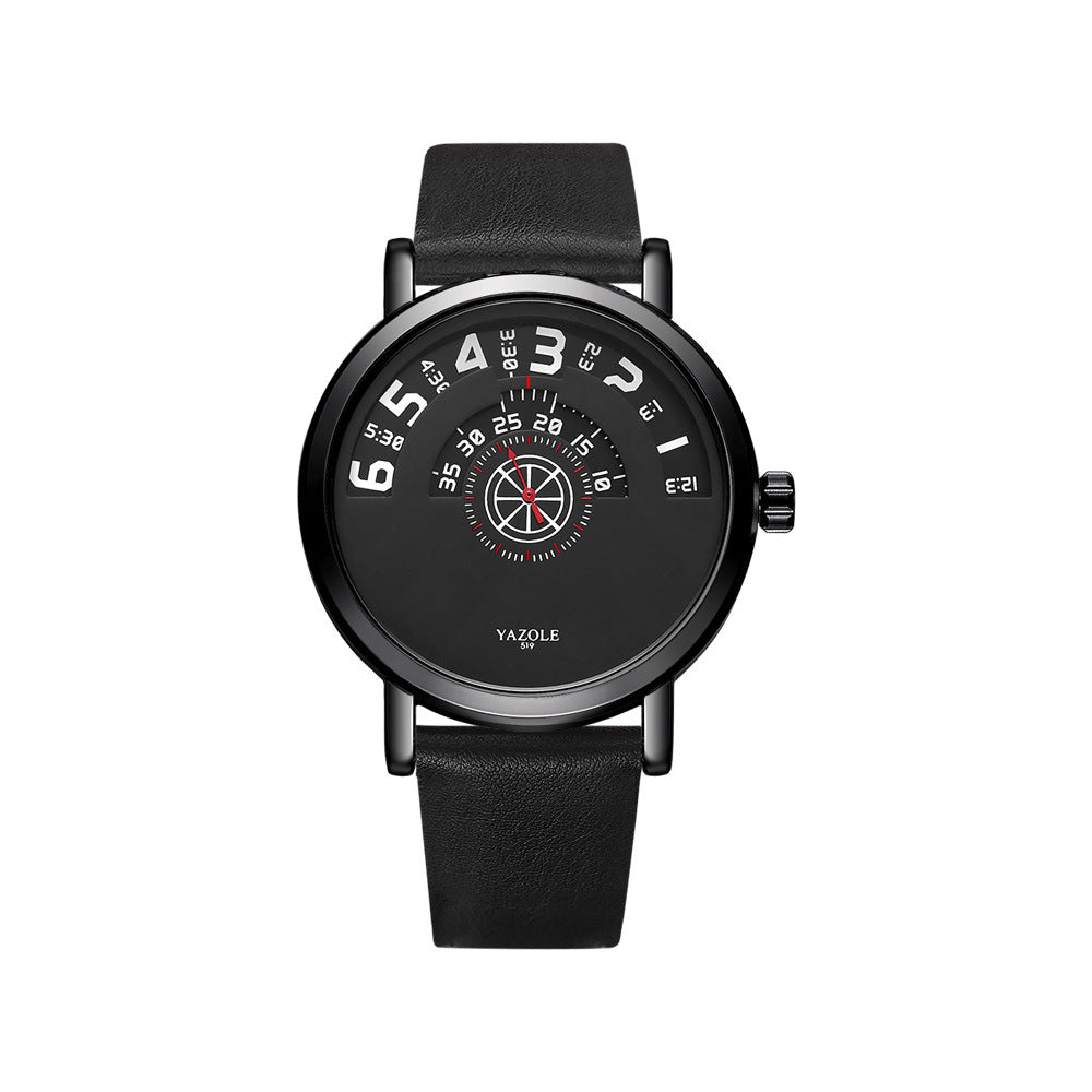 LoomTech AxisTime™ — Men’s Turntable Waterproof Quartz Watch with Metal Case & Mineral Glass Crystal (30M Water Resistant)