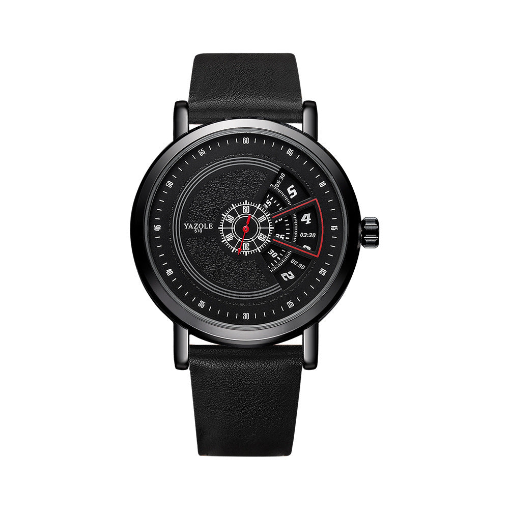 LoomTech AxisTime™ — Men’s Turntable Waterproof Quartz Watch with Metal Case & Mineral Glass Crystal (30M Water Resistant)