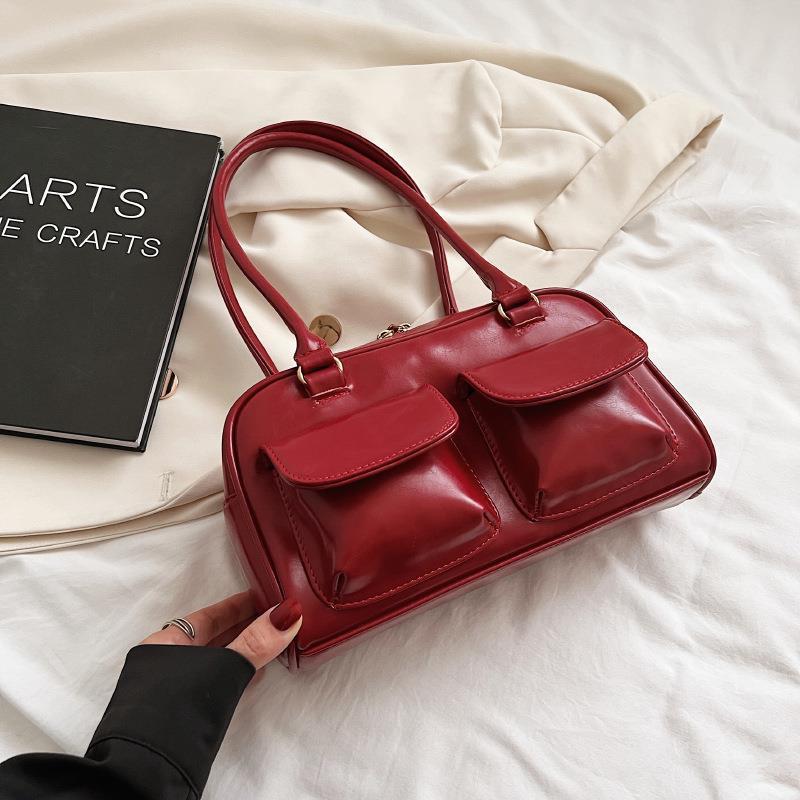 LoomTech™ Multi-Pocket Shoulder Bag – Fashion Square PU Leather Handbag for Women