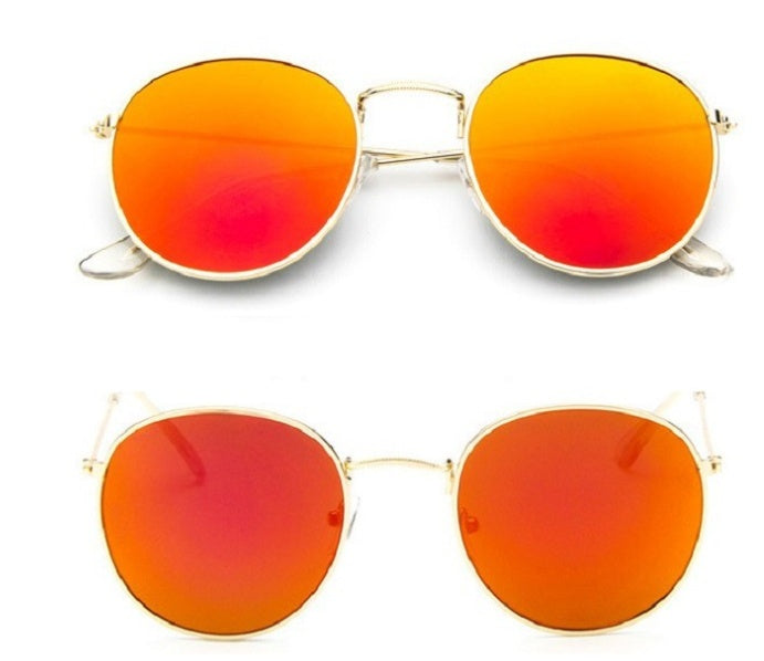 LoomTech™ Women’s Retro Round Sunglasses – Metal Frame UV-Protective Eyewear
