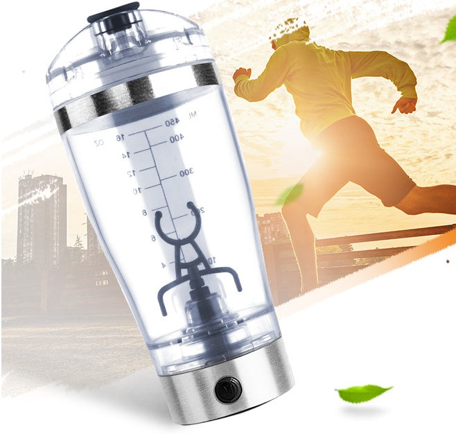 LoomTech™ Electric Protein Shaker Bottle – USB Rechargeable Vortex Mixer for Shakes, Coffee & Fitness Drinks (600ml)
