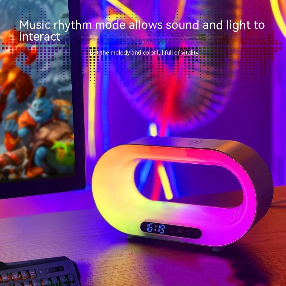 LoomTech™ Smart 3-in-1 LED Night Light – APP-Controlled RGB Desk Lamp with Wireless Charger & Alarm Clock