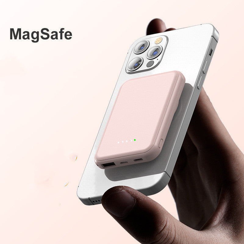 LoomTech™ Mini Magnetic Power Bank 5000mAh – Fast Wireless Charging Portable Battery for iPhone & More