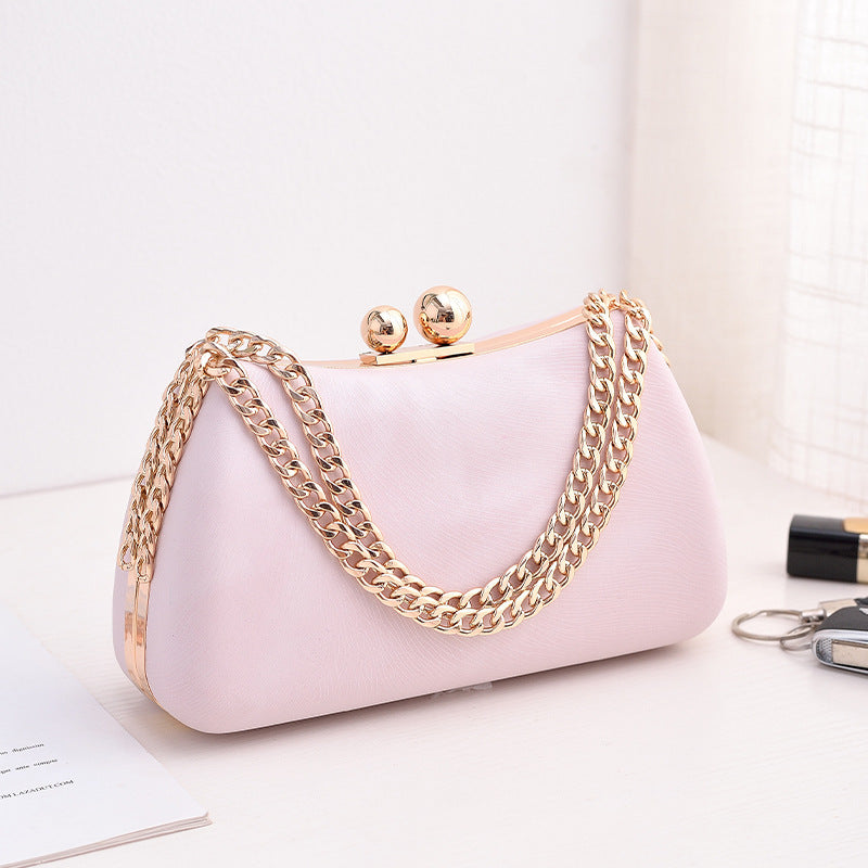 LoomTech™ Chain Shoulder Bag – Luxury Embossed PU Leather Crossbody Handbag for Parties & Evenings