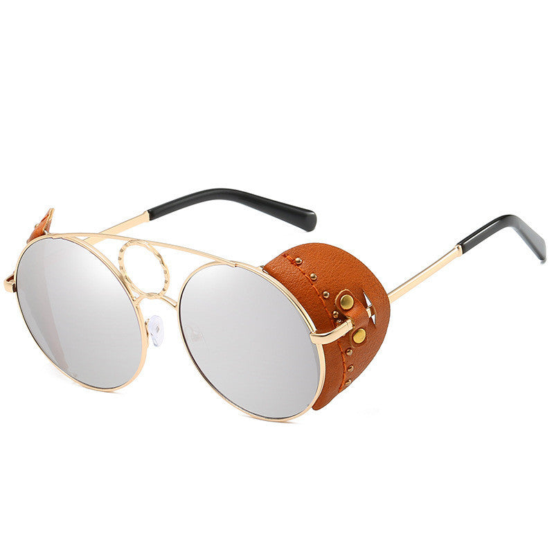 LoomTech™ Round Frame UV400 Sunglasses – Trendy European Metal Eyewear for Women