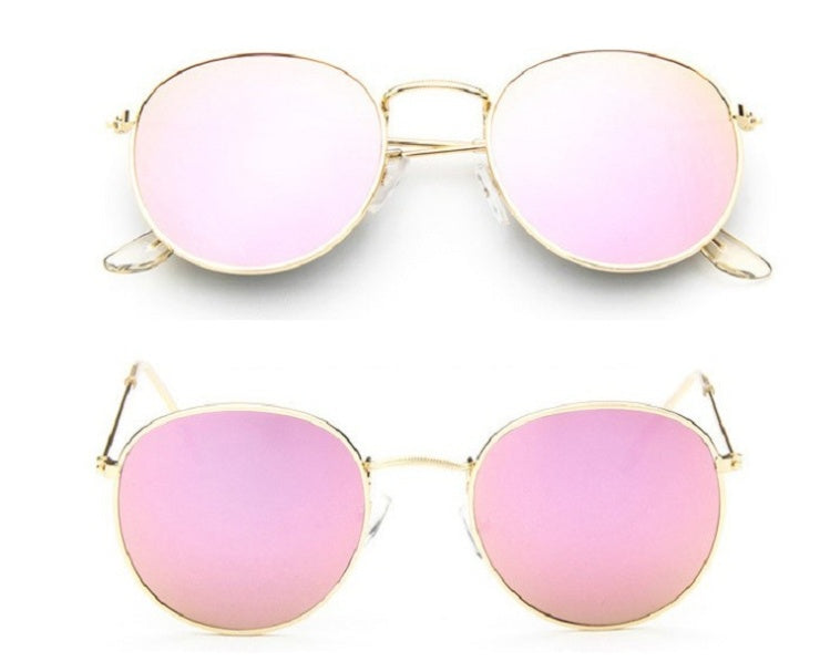 LoomTech™ Women’s Retro Round Sunglasses – Metal Frame UV-Protective Eyewear