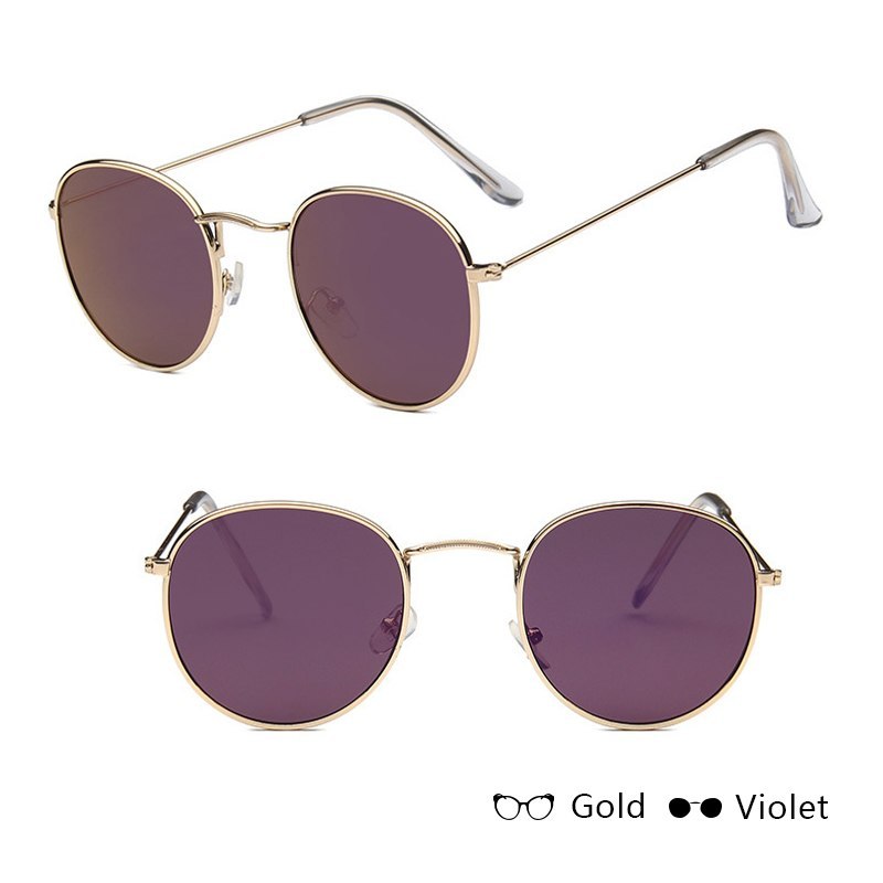 LoomTech™ Women’s Retro Round Sunglasses – Metal Frame UV-Protective Eyewear