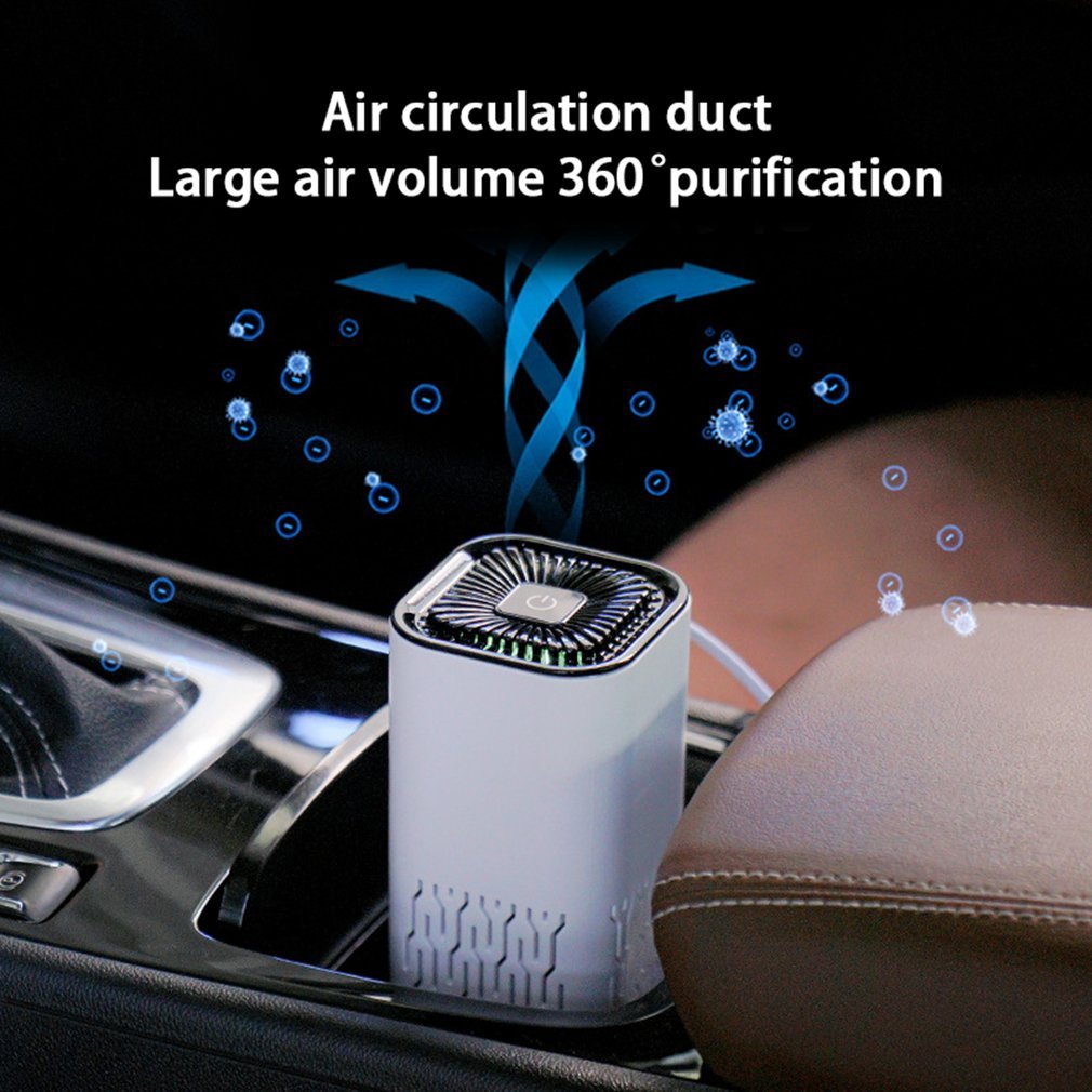 LoomTech™ Portable Car Air Purifier – Negative Ion Generator for Home & Vehicle Air Cleaning