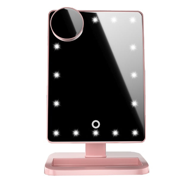 LoomTech™ 3-in-1 LED Makeup Mirror – Touch Screen Bluetooth Speaker with 10X Magnifying Mirror (20 LED Lights)
