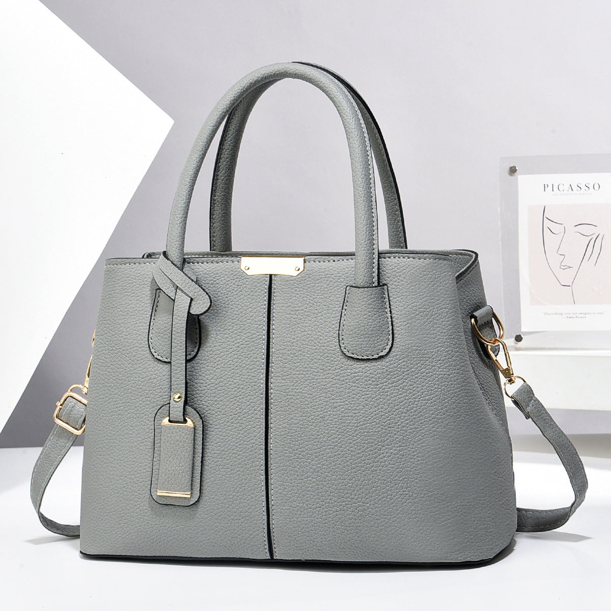 LoomTech™ Women’s PU Leather Tote Bag – Large Capacity Shoulder & Crossbody Handbag