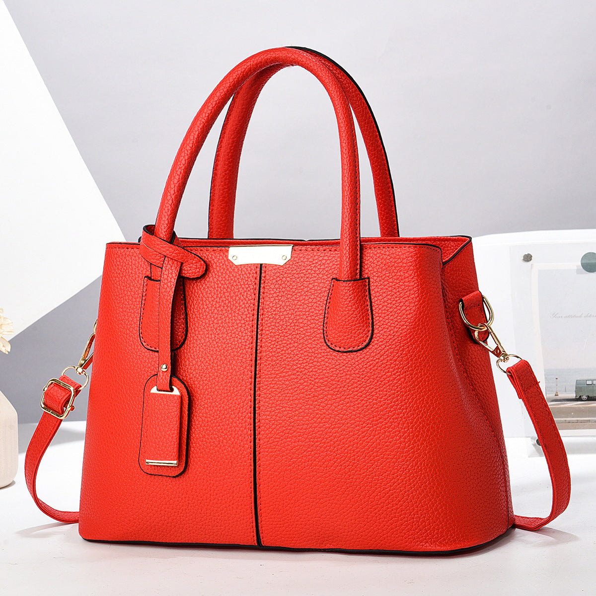 LoomTech™ Women’s PU Leather Tote Bag – Large Capacity Shoulder & Crossbody Handbag