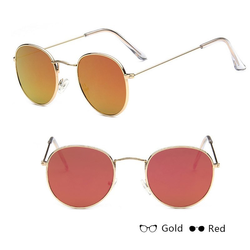 LoomTech™ Women’s Retro Round Sunglasses – Metal Frame UV-Protective Eyewear