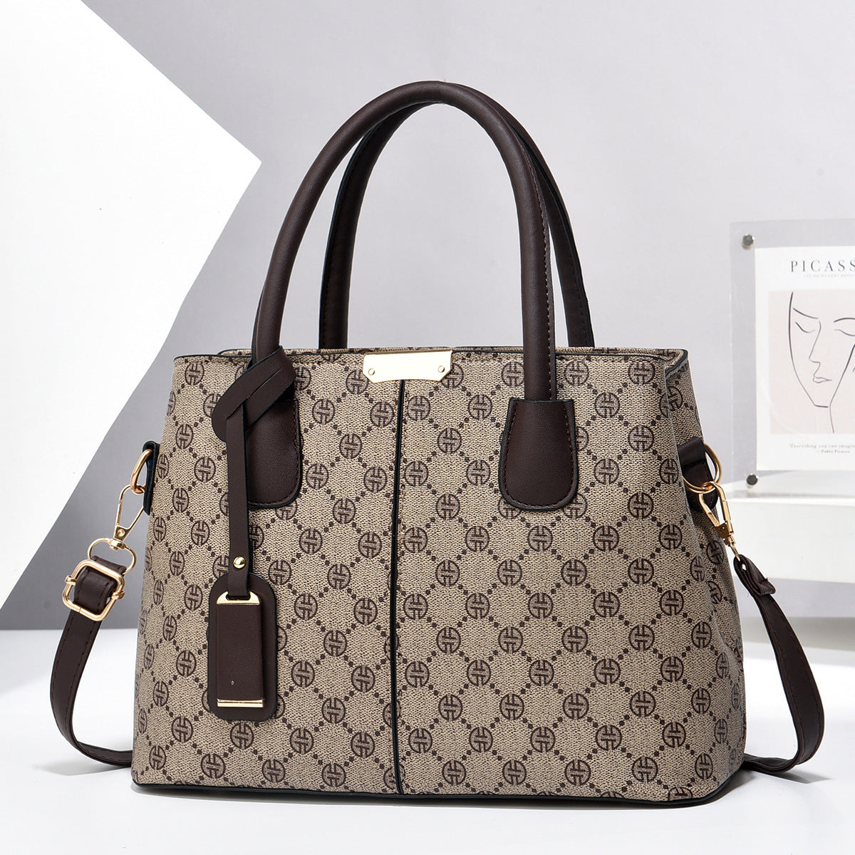 LoomTech™ Women’s PU Leather Tote Bag – Large Capacity Shoulder & Crossbody Handbag