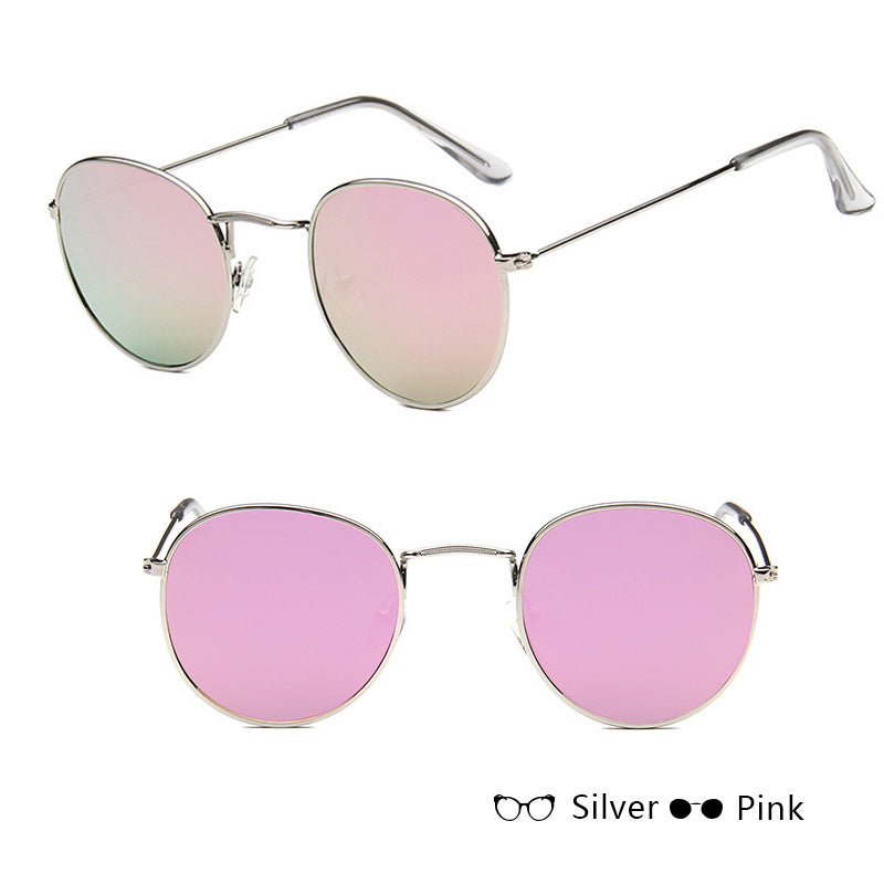 LoomTech™ Women’s Retro Round Sunglasses – Metal Frame UV-Protective Eyewear