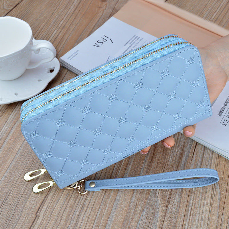 LoomTech™ Women’s Long Double-Zipper PU Leather Purse – Elegant Shoulder & Handbag Wallet