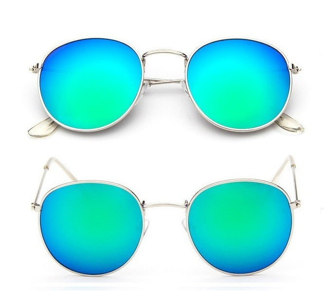 LoomTech™ Women’s Retro Round Sunglasses – Metal Frame UV-Protective Eyewear