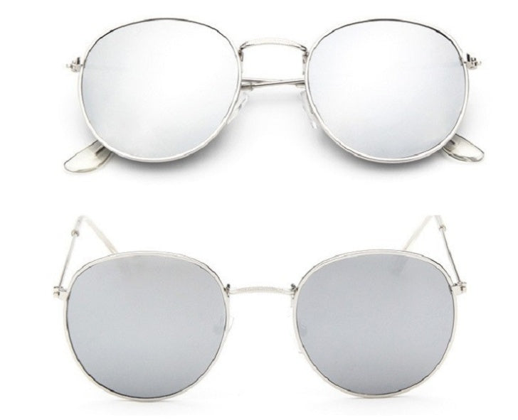 LoomTech™ Women’s Retro Round Sunglasses – Metal Frame UV-Protective Eyewear