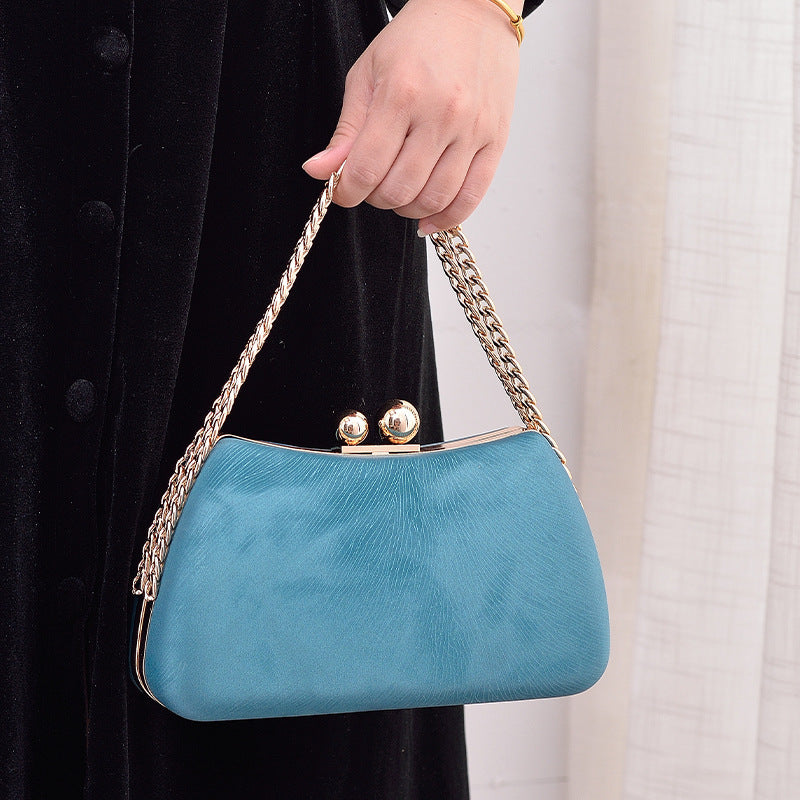 LoomTech™ Chain Shoulder Bag – Luxury Embossed PU Leather Crossbody Handbag for Parties & Evenings