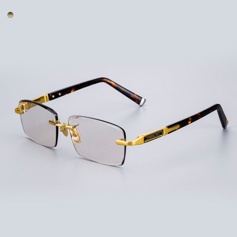 LoomTech™ Crystal Stone Sunglasses – Luxury Handcrafted Natural Crystal Lens Eyewear with Metal Frame