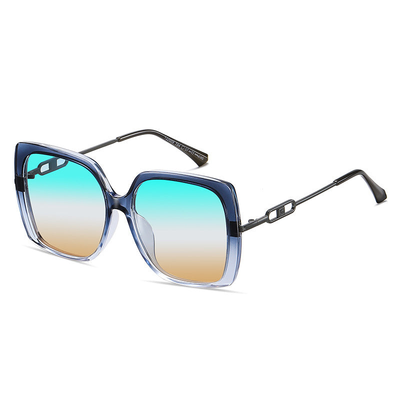 LoomTech™ Large Square Polarized Sunglasses – Fashion Metal Frame UV400 Eyewear for Women