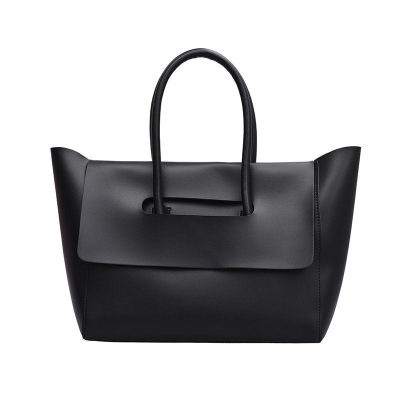LoomTech™ Women’s Retro PU Leather Shoulder Bag – Large Capacity Solid-Color Tote Handbag