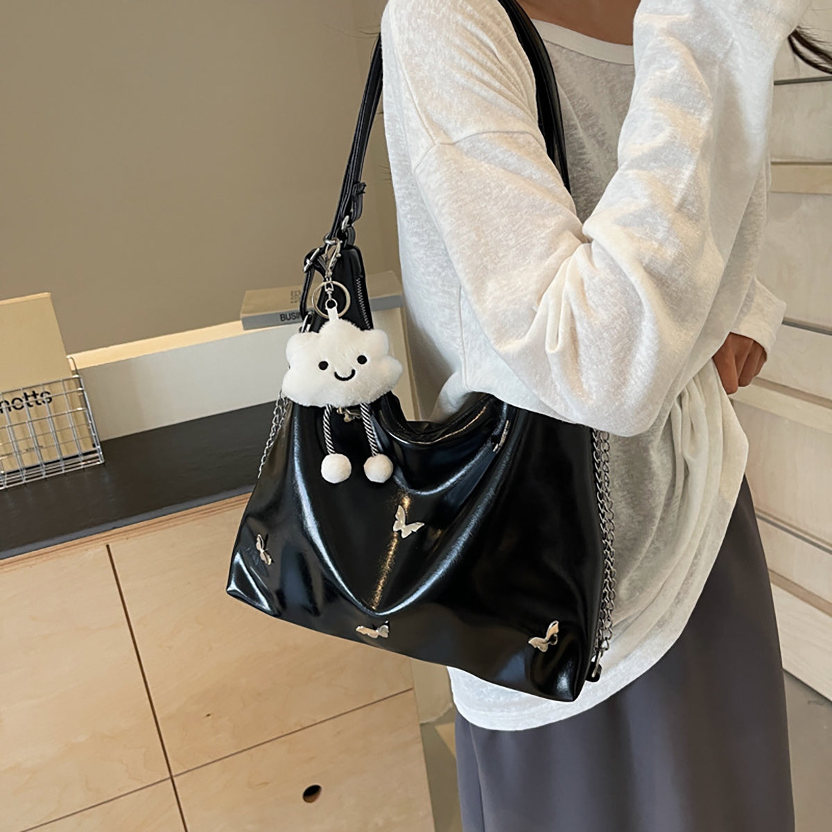 LoomTech™ Women’s Designer Hobo Handbag – Large PU Leather Crossbody & Shoulder Bag with Adjustable Strap