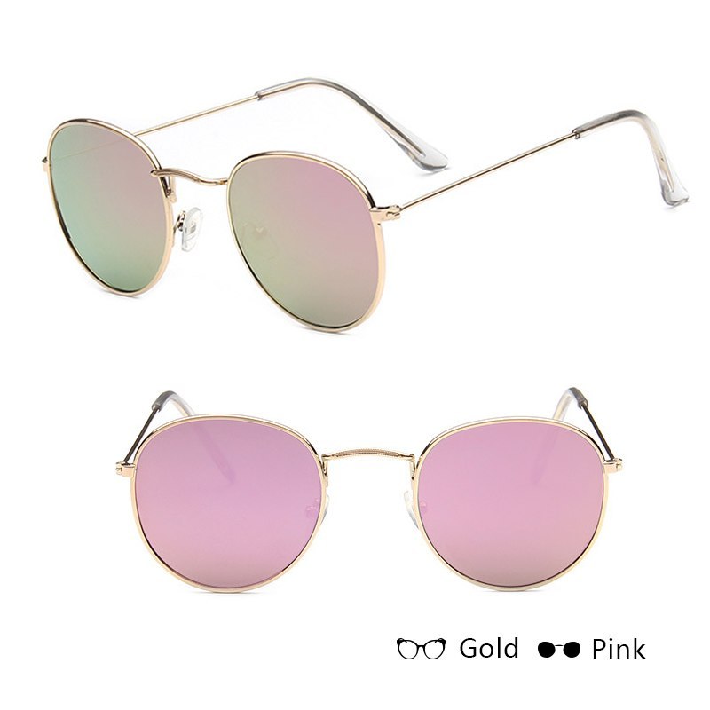 LoomTech™ Women’s Retro Round Sunglasses – Metal Frame UV-Protective Eyewear
