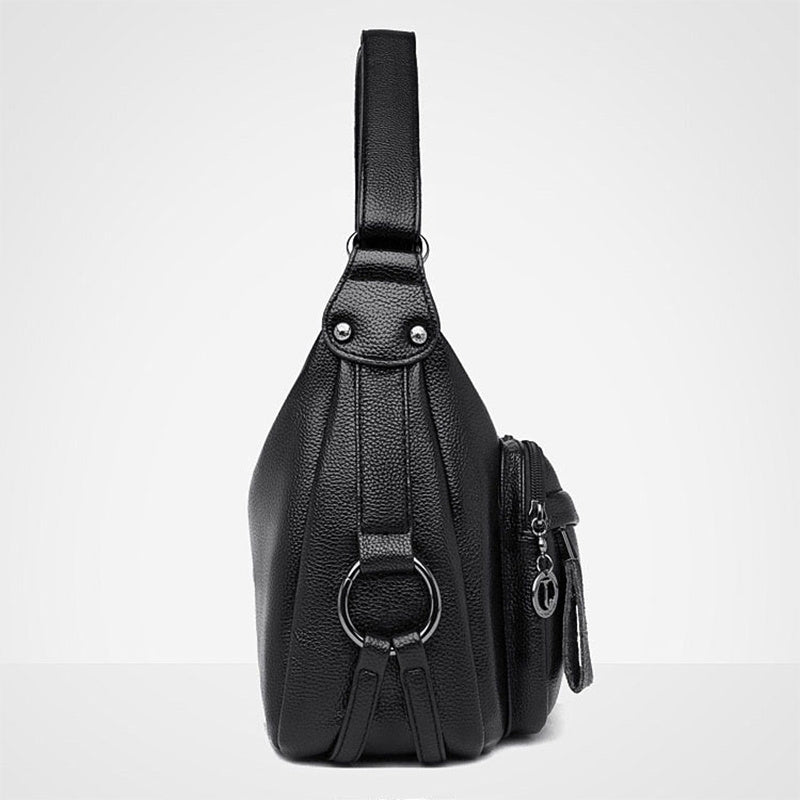 LoomTech™ High-Capacity Shoulder Bag – Large PU Leather Crossbody Handbag for Women