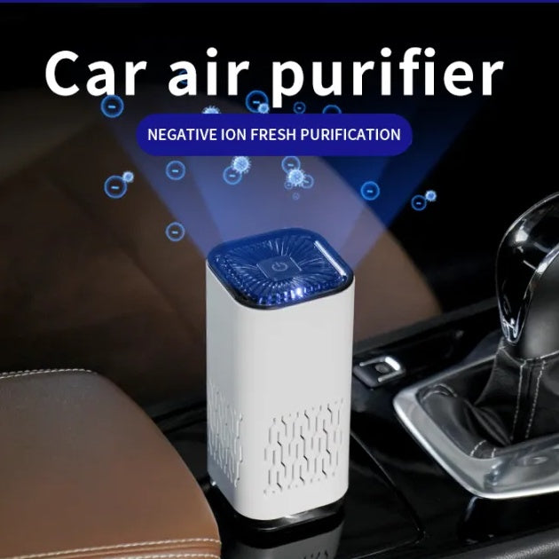 LoomTech™ Portable Car Air Purifier – Negative Ion Generator for Home & Vehicle Air Cleaning