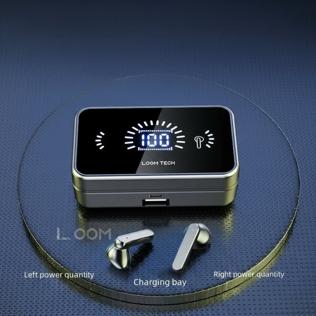 LoomTech S20 Wireless Earbuds – Bluetooth Stereo Headphones with Touch Control & Digital Display