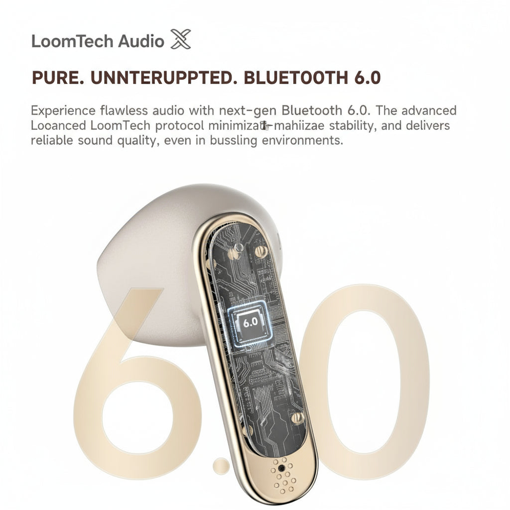 LoomTech BT6 – Bluetooth 6.0 Earbuds for iPhone & Android