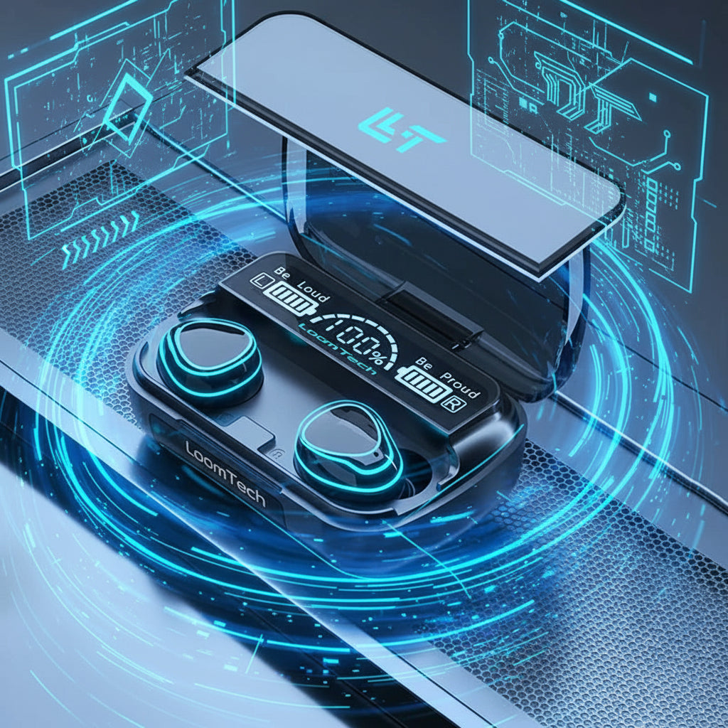 LoomTech M10 Pro – Wireless Bluetooth Earbuds with Power Display Case