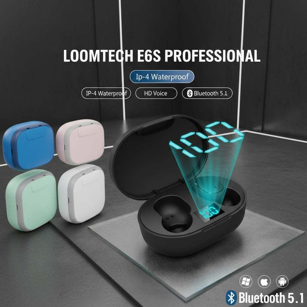 LoomTech E6S – TWS Sports Headset for iOS & Android