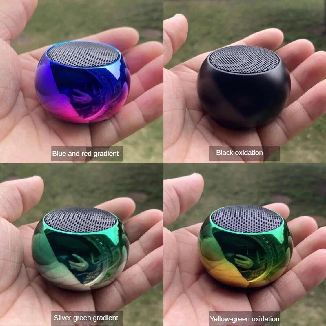 LoomTech Steel Mini Bluetooth Speaker – Portable Heavy Bass Wireless Subwoofer for Indoors & Outdoors