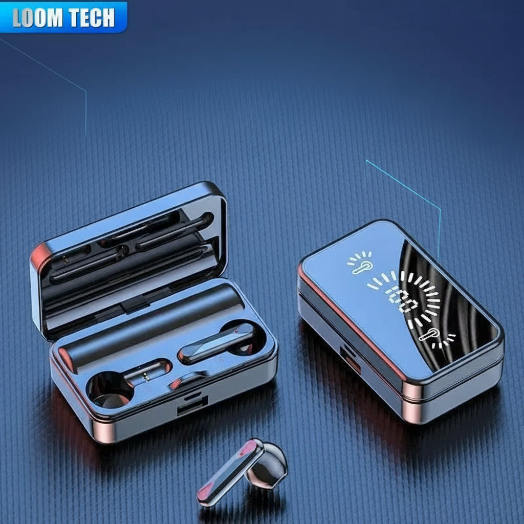 LoomTech S20 Wireless Earbuds – Bluetooth Stereo Headphones with Touch Control & Digital Display